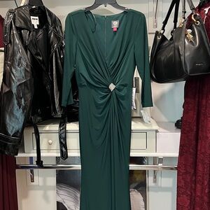 Vince Camuto Deep Green Long Sleeve Dress